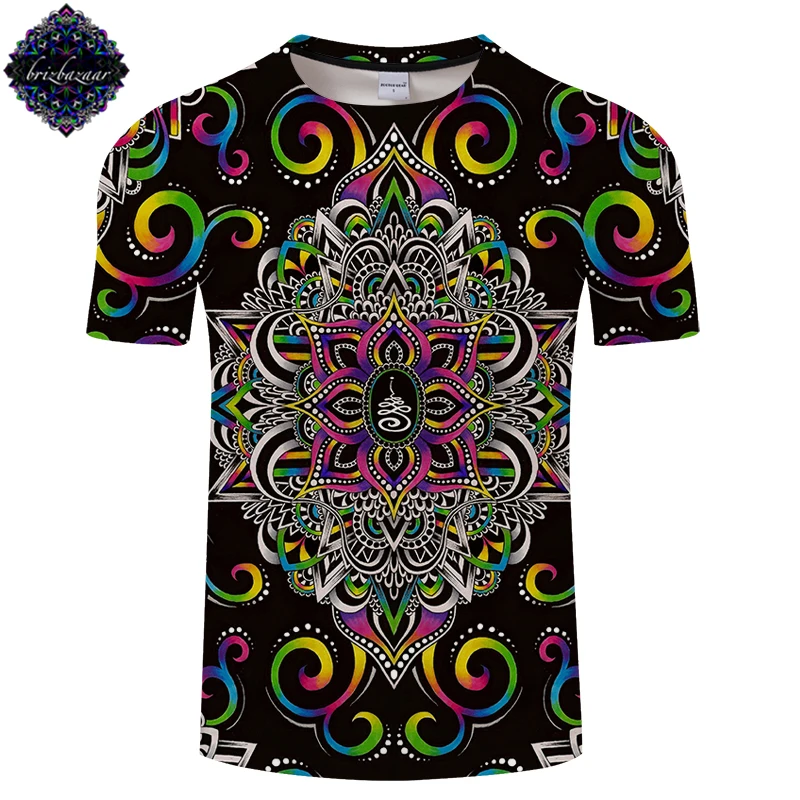 Harmony Magic By Brizbazaar арт мужские 3D Принт футболки цветок жизни Футболка мужская женская брендовая футболка лето с коротким рукавом Drop Shi