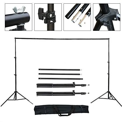  ZUOCHEN Photo Studio 2x2m Adjustable Heavy Duty Backdrop Background Support Stand KIT
