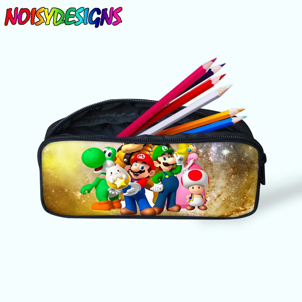 

Super Mario Game Pencil Case Teenage Students Cartoon Box Boys School Children Kids Starry Pouch Girls Makeup Bag Drop shipping