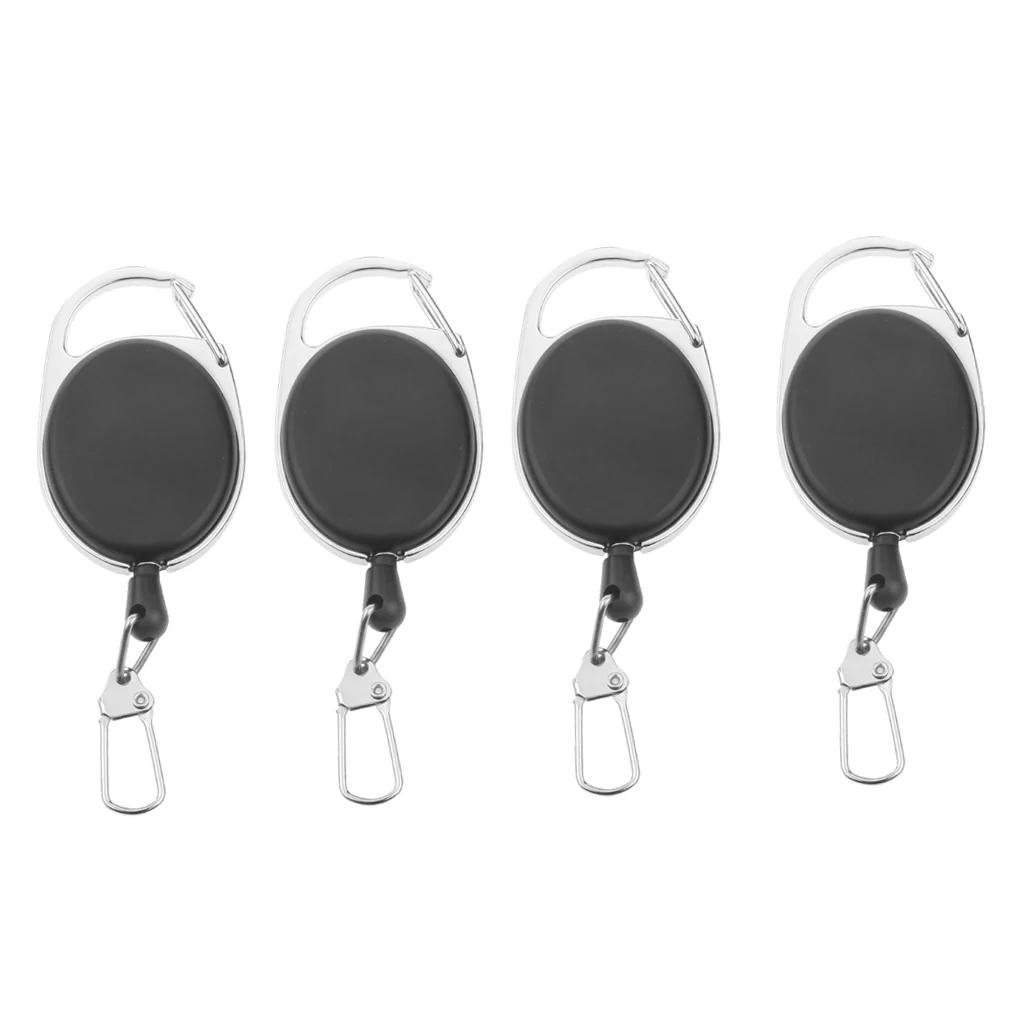 Llavero retráctil de 4 piezas, cable de Metal extensible de 60cm, llavero con Clip para tirar del llavero, llavero para Antipérdida y portatarjetas de identificación|Llaveros| - AliExpress