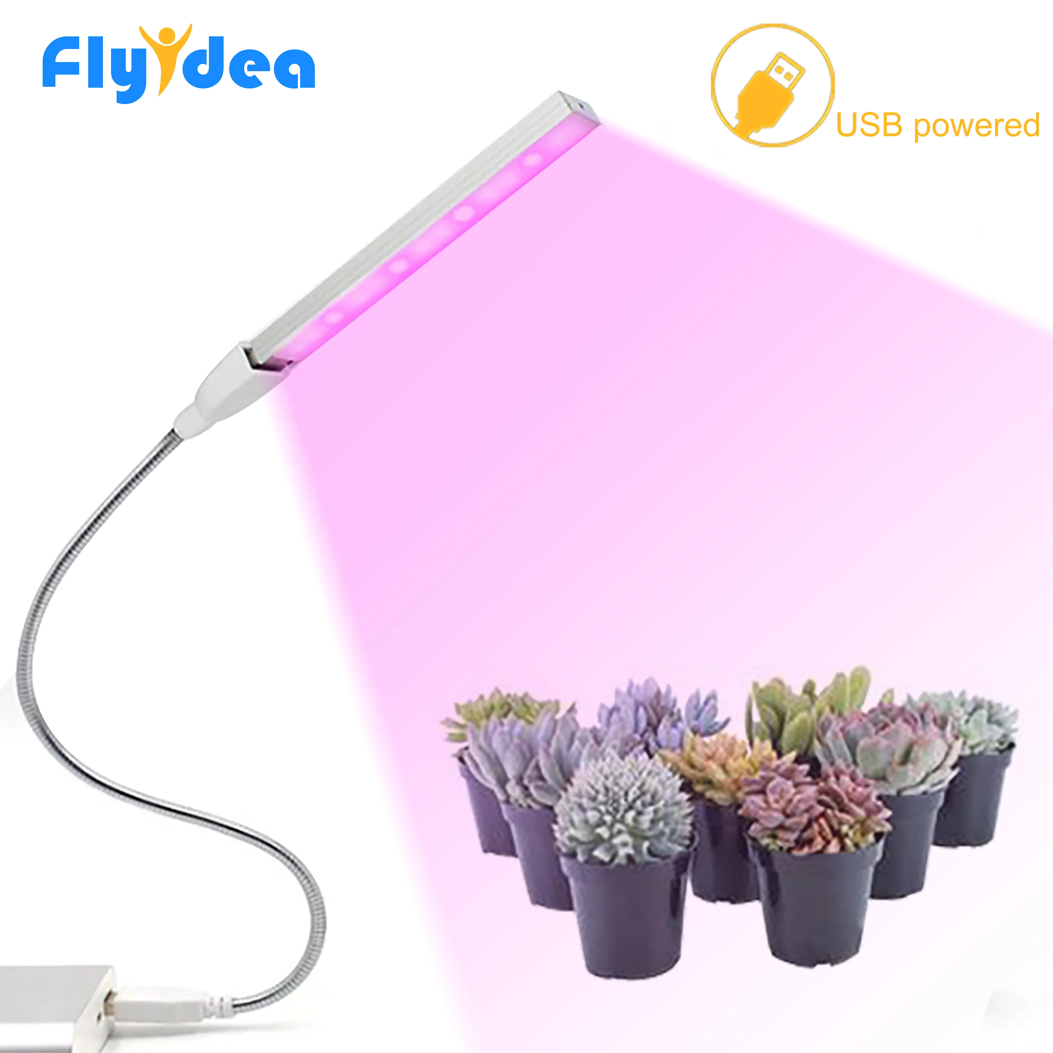 Светодиодный светильник для выращивания растений DC5V 5 Вт Гибкая подставка USB Фито лампа для внутреннего рабочего стола растительный рост заполняющий свет для цветочных растений лампа Палатка коробка