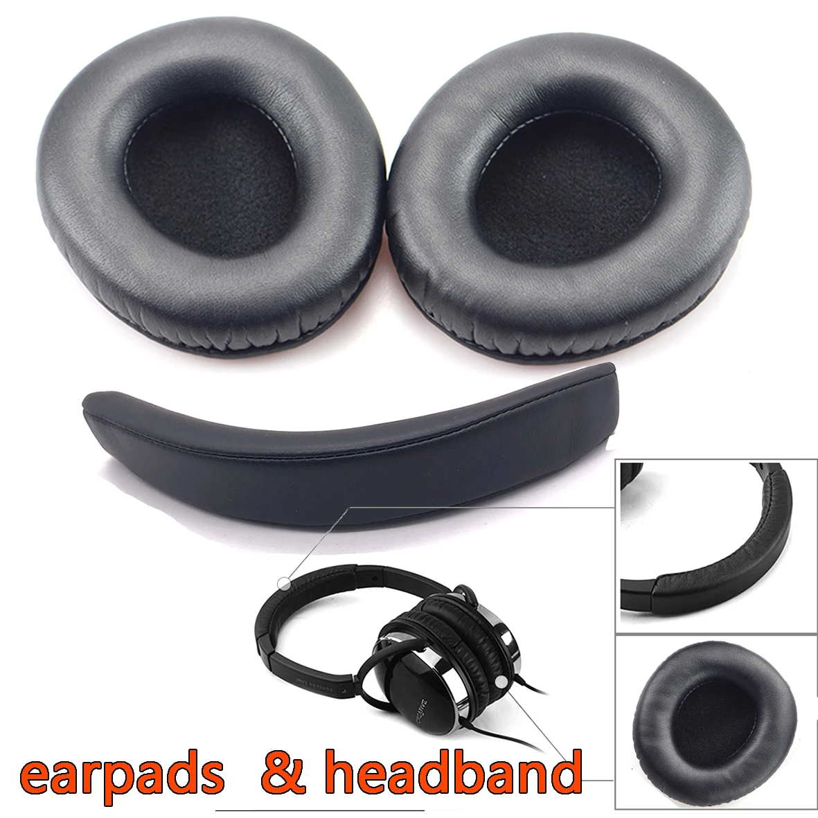 

Earpads Replacement Ear Pads Cushions pillow headband Repair Parts foam Cover For Creative Aurvana Live1 Headphones head band