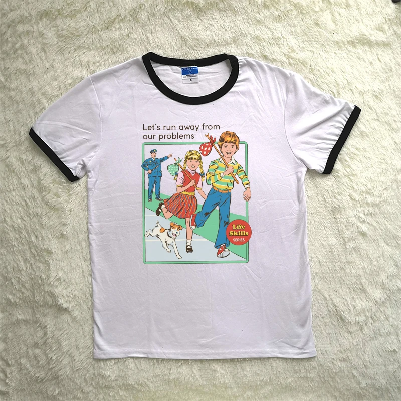 Графическая футболка с коротким рукавом летняя хлопковая Винтажная Футболка с принтом юмором s размера плюс Tumblr Топы Harajuku Kawail женская футболка