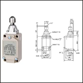 

Switch travel limit switch 15A 380V Electrical Safety Key Interlock switch Compact Prewired micro switch WLD3