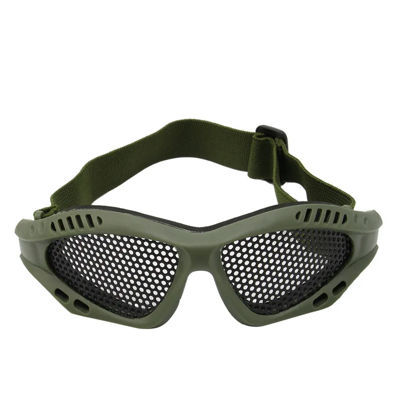 Защитные очки для страйкбола, тактические Защитные очки, анти-туман, с металлической сеткой, для улицы, Прямая поставка, поддержка - Цвет: Черный