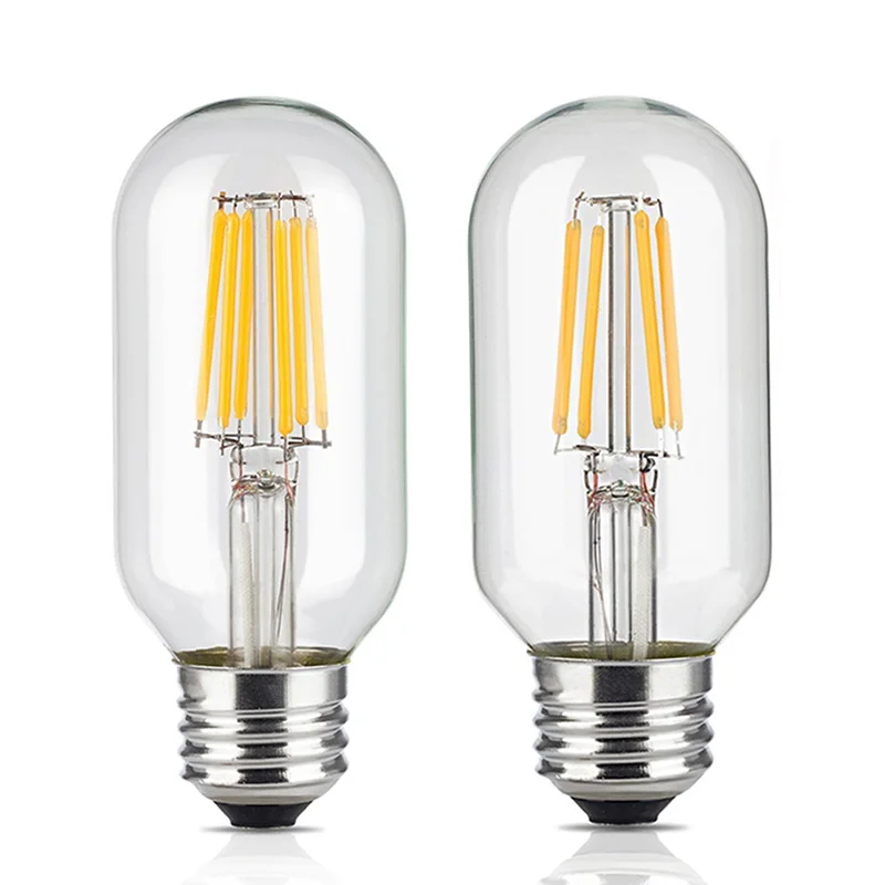 T45 4/6W Edison Style Antique LED Filament Tubular Light Bulb 2200/3000K E27 Medium Base Lamp -- CLH