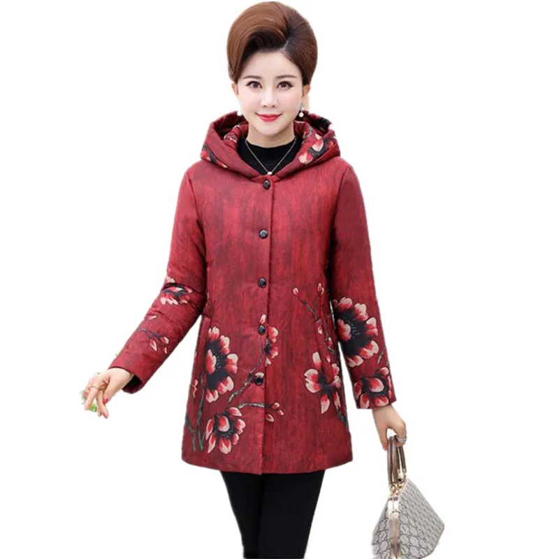 

Winter jacket women cotton Hooded Women Parkas Coats Female Long Outwear Plus Size 5XL Casual Warm Jackets Coats thick G211
