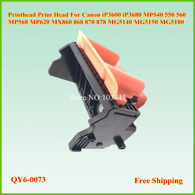 Printhead QY6-0073 Print Head for Canon iP3600 iP3680 MP540 MP550 MP560 MP568 MP620 MX860 MX868 MX870 MX878 MG5140 MG5150 MG5180 |