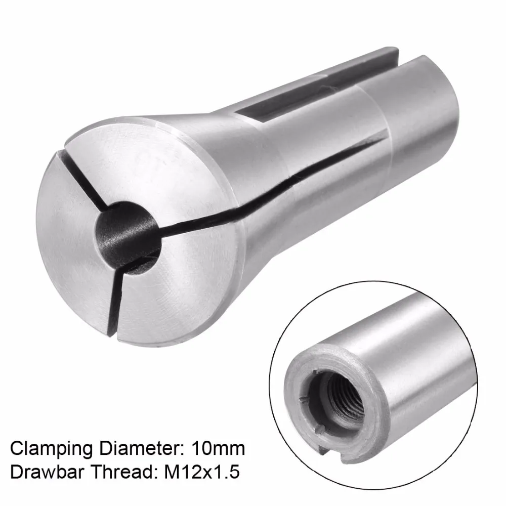 

UXCELL 1pcs 10/14/16/18mm 65Mn Spring Steel Spring Collet Metric Mill Chuck Holder for R8 Milling Machine Spindle Taper Hole