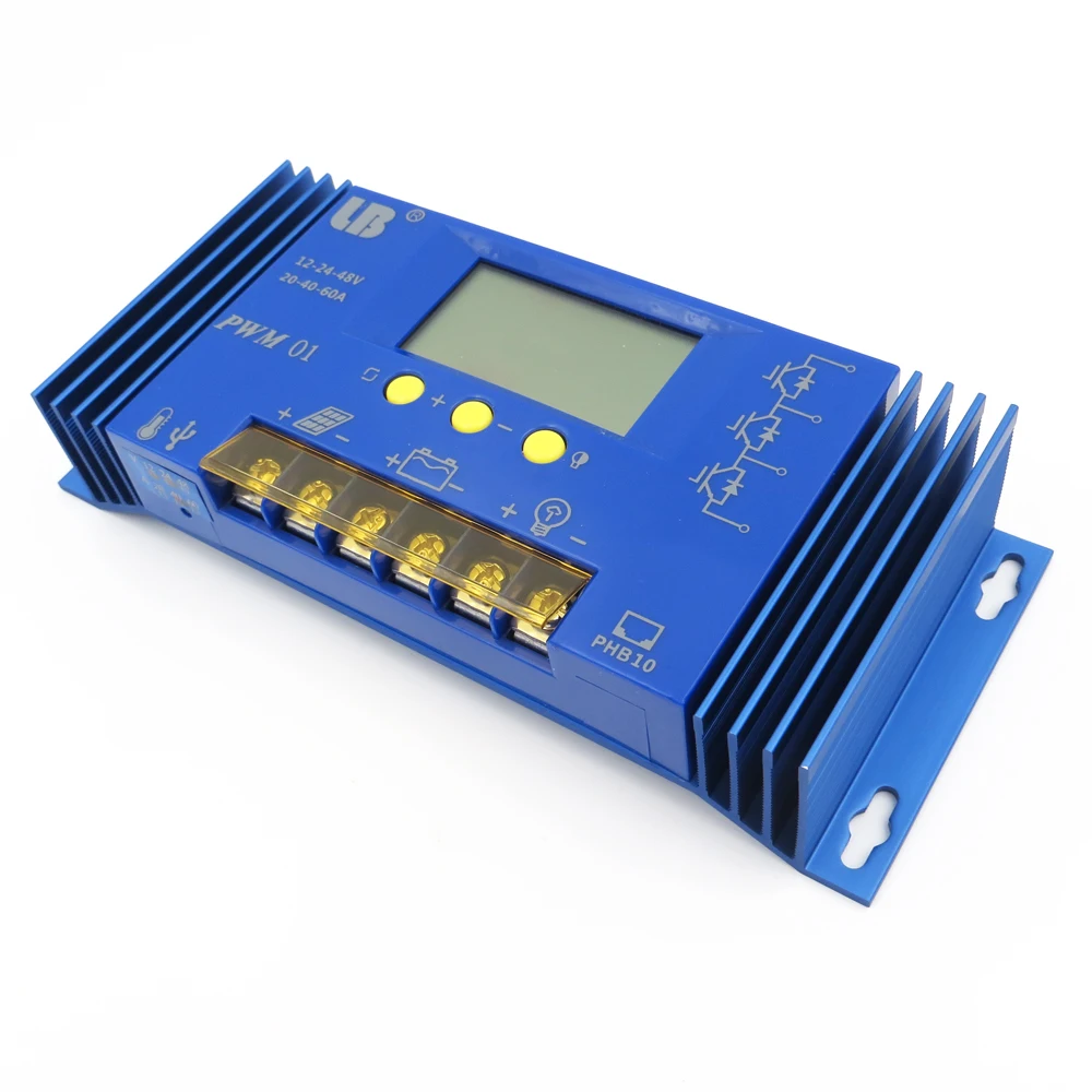 

1PC X 60A 12V/24V/36V/48V PWM LB Brand Solar Panel Charge Controller Regulator LCD Display Lithium iron battery