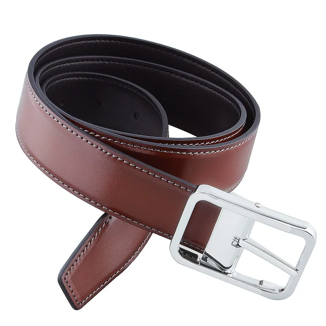 Men's Blue Belt Genuine Leather Belts Reversible 90 cm 125 cm Strap ...