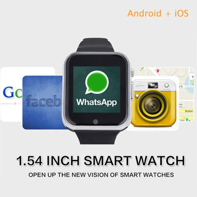 GW05 Smart Watch Phone Android OS Smartwatch MTK 6572 Support Sim card Android 4.4 Bluetooth 3G With WIFI Camera GPS