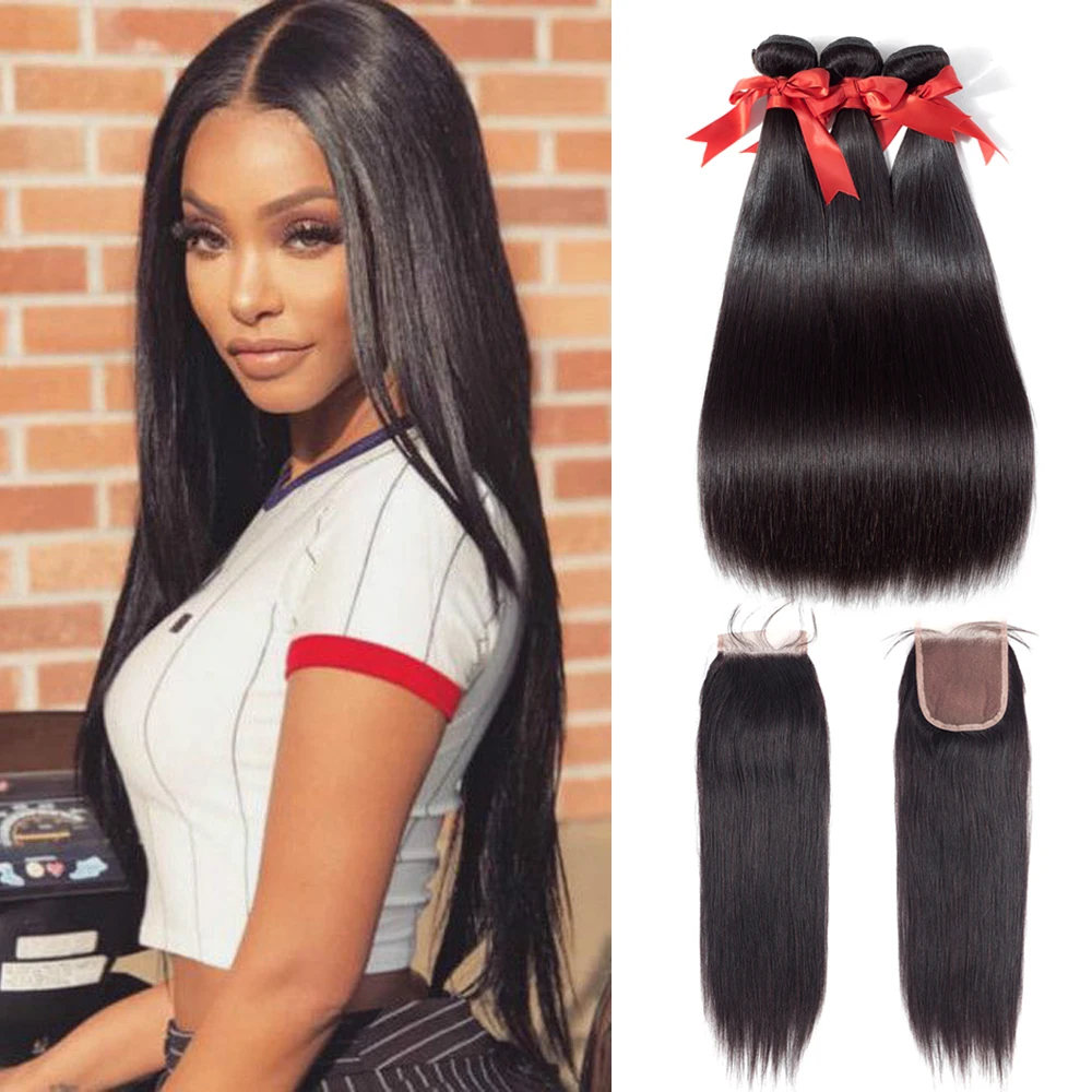 Fashion Queen Hair European Straight Hair Weave Bundles With