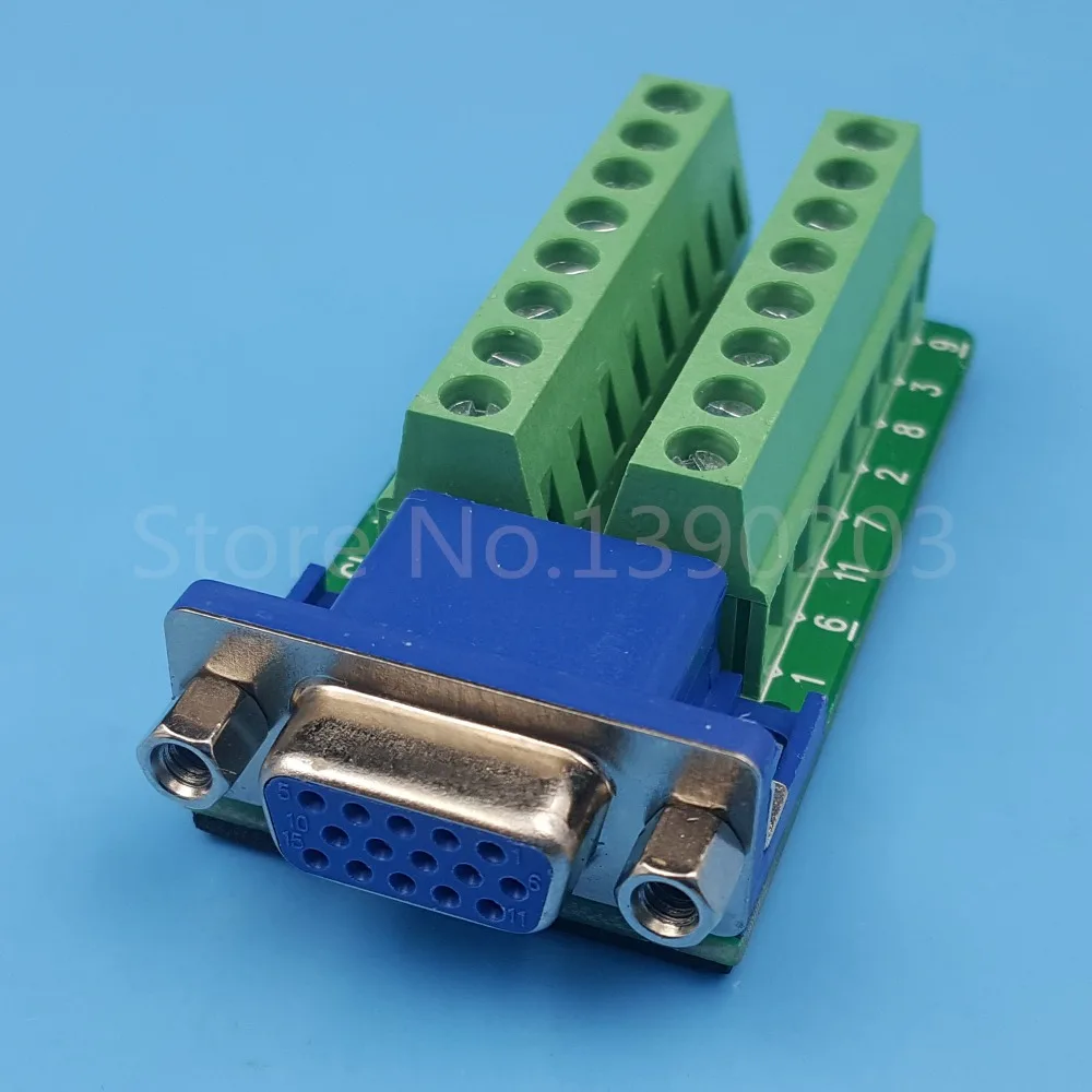 D-SUB DB15 VGA Женский 3Row 15Pin разъем Breakout печатной платы терминалы Разъемы адаптер