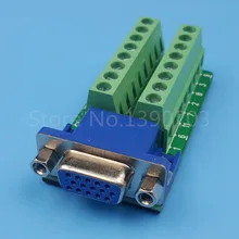 D-SUB DB15 VGA Женский 3Row 15Pin разъем Breakout печатной платы терминалы Разъемы адаптер