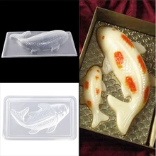 Пластиковый торт шоколадная форма желе ручной работы 3D Koi Fish Sugarcraft-форма DIY