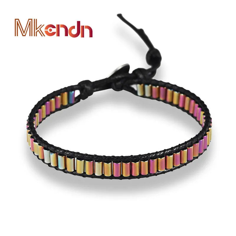 MKENDN Health Energy браслет модный мощный магнитный гематитовый терапевтический с