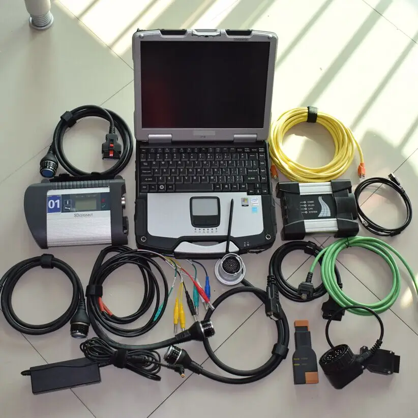 

2in1 scanner v2019.09 for bmw ICOM NEXT diag and MB Star C4 sd star diagnosis c4 with laptop cf-30 toughbook 4G full set