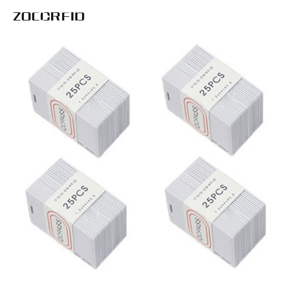 100pcs/box RFID card TK4100 125 KHZ RFID card EM Thick ID card suitable for access control and attendance cards