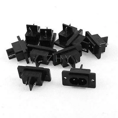 10 шт. черный 2 контакта IEC320 C8 AC Мощность разъем 250 В 6A | Обустройство дома