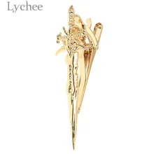 Lychee Мода медь голова быка меч зажим для галстука золотой цвет серебряный цвет высокого качества зажим для галстука мужские ювелирные изделия
