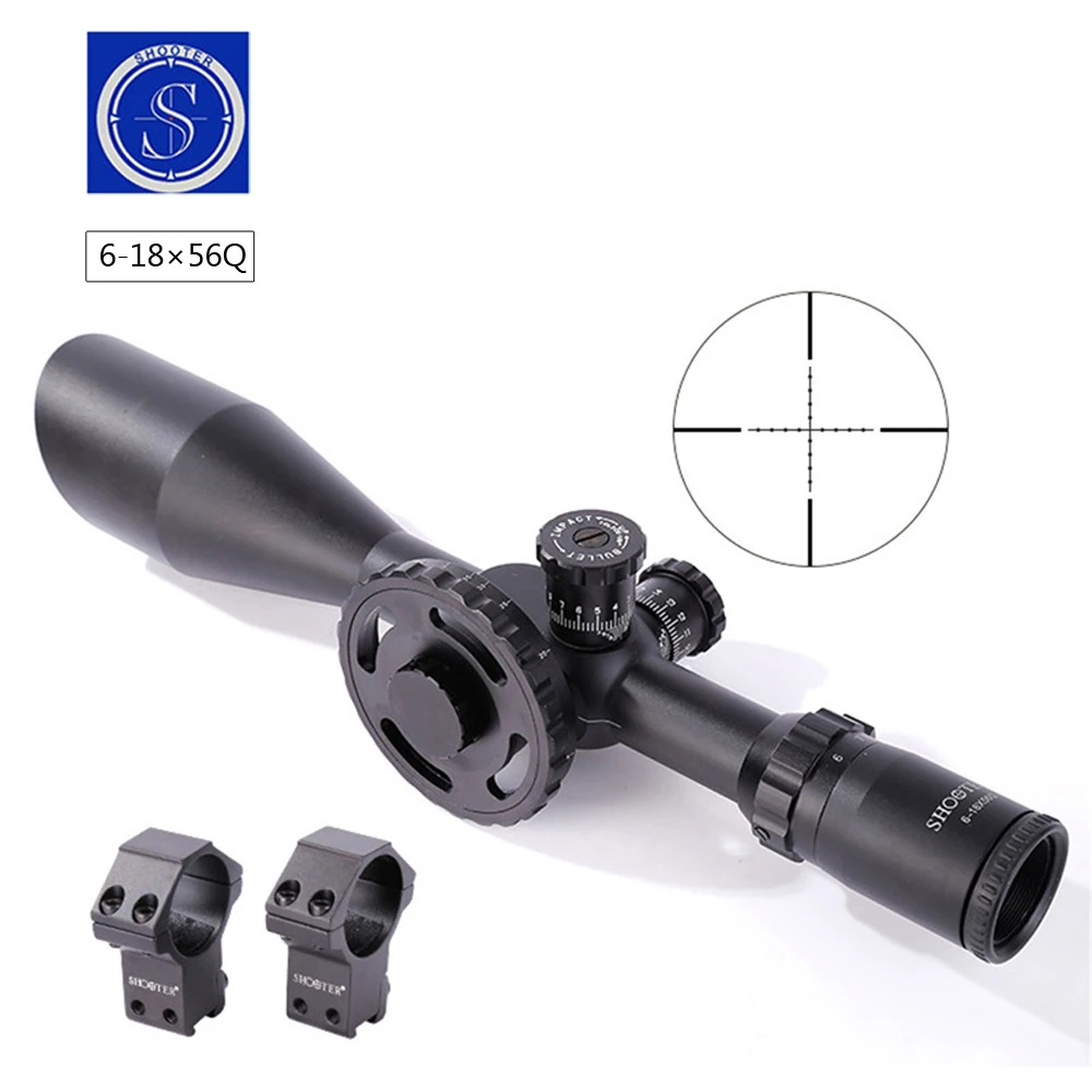 

SHOOTER 6-18X56FFP Rifle Outdoor Optic Sight Hunting Traveling Monocular gun Rifle scope accessory