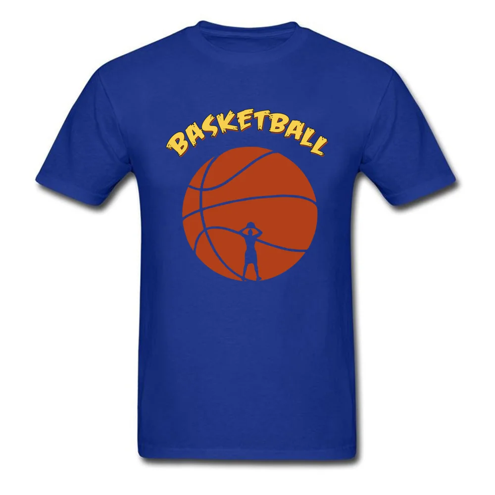 comfortablePersonalized Short Sleeve T Shirt VALENTINE DAY Hip Hop Round Collar Cotton T Shirts Men's T-Shirt Basketball  Basketball blue