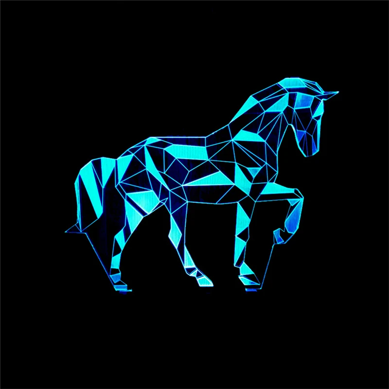 

HUAN JUN SHI 3D Visual Led Night Lights Zebra Night Light 7 Color Touch Switch LED Desk Table Lamp for Home Bedroom Decoration