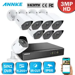 ANNKE Full HD 8CH 1920*1536 CCTV системы 8 шт. 3MP безопасности камера Инфракрасный наружный водонепроницаемый 3MP товары теле и видеонаблюдения комплект