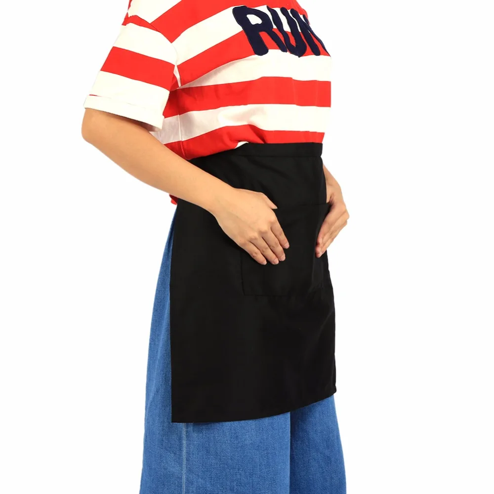 W Chef Cooking Kitchen Apron Unisex Kitchen Cooking Waist Short Aprons