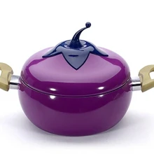 Модный Баклажан суп горшок фруктовый горшок антипригарный горшок электромагнитная печь общего использования