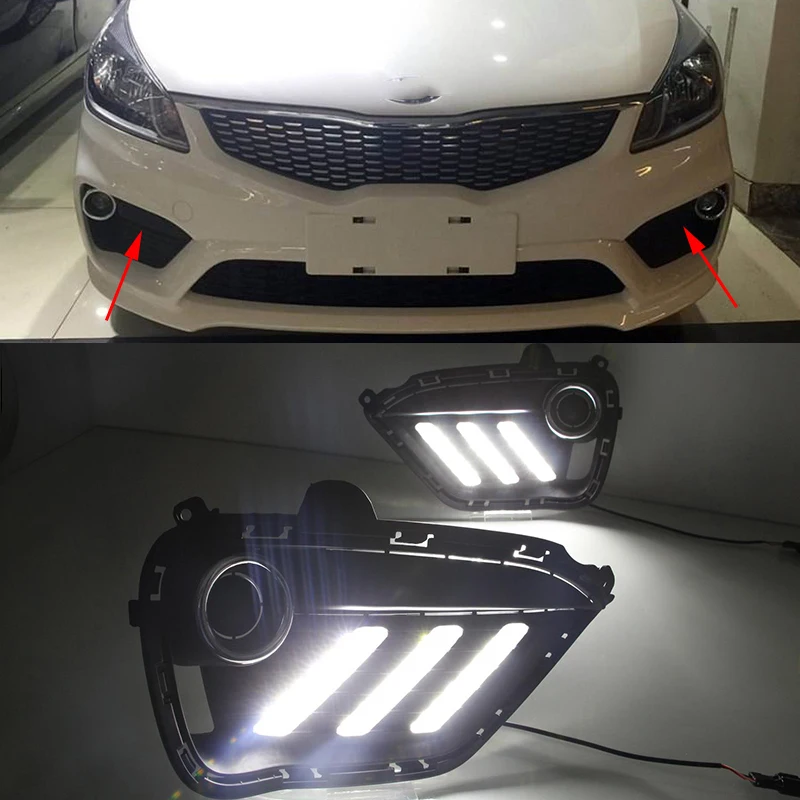 Car Flashing 2Pcs For kia rio k2 2016 2017 Turn Signal function 12V LED