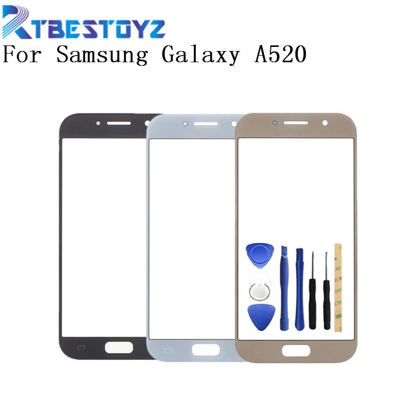 

RTBESTOYZ Touch Screen Panel Replacement LCD Front Outer Glass Cover Lens With Logo For Samsung Galaxy A5 2017 A520 A520F