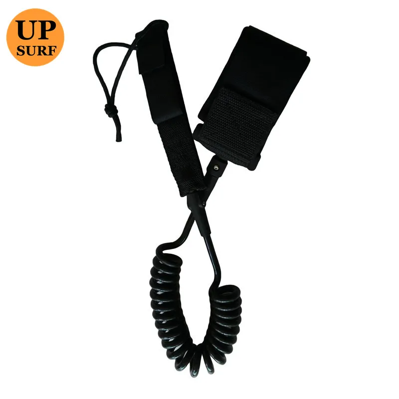 

black color Wake Board Coil Leash Surfboard Leash 6ft 7mm Coil Leash Neoprene Strape Leash