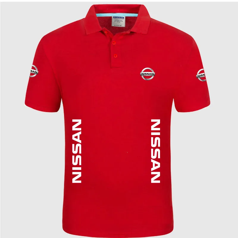 Summer High quality brand Nissan logo polo short sleeve shirt Fashion ...