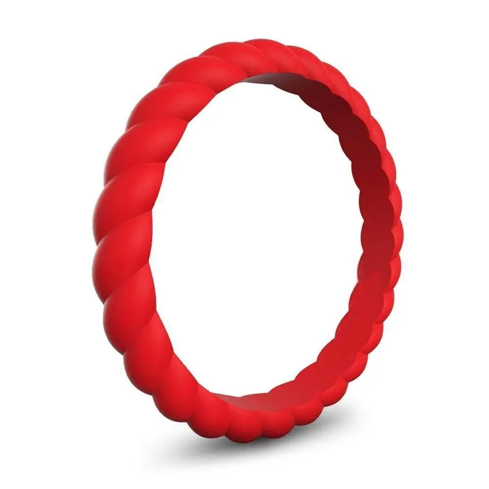 Stackable Silicone Wedding Rings For Women 10 Pack,Durable Comfortable