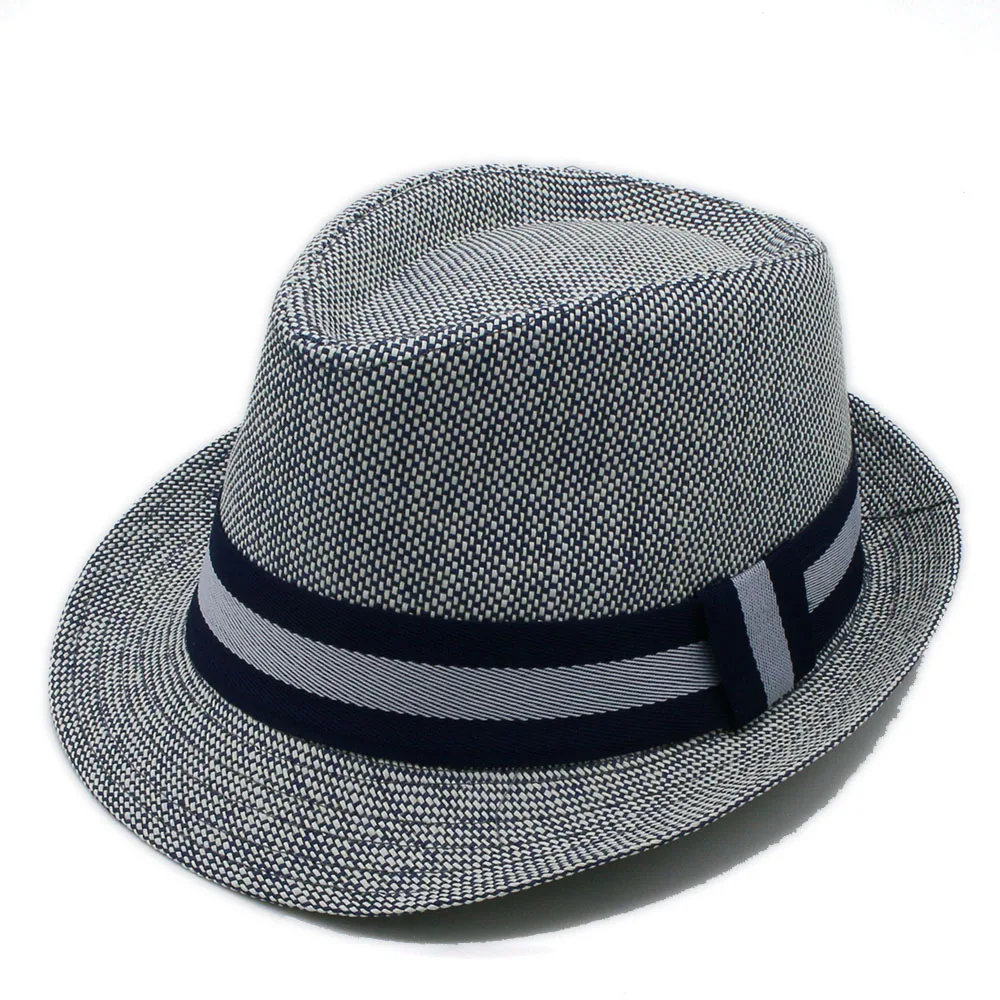 LUCKYLIANJI Повседневная Панама Джаз летняя шляпа модные мужские и женские пляжные каникулы путешествия Fedora Гангстер мягкая фетровая шляпа 58 см
