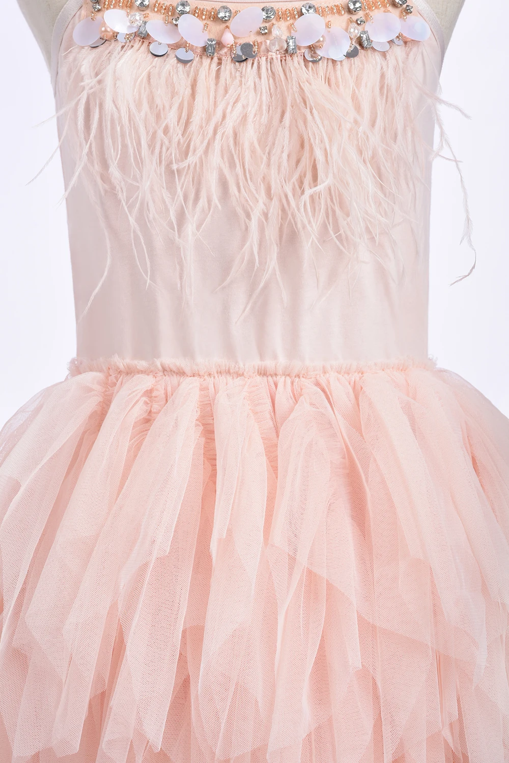 Irreguarly/фатиновые Платья с цветочным узором для девочек; коллекция года; нарядные платья для девочек с перьями из страз; платья для первого причастия; Детские платья для выпускного вечера