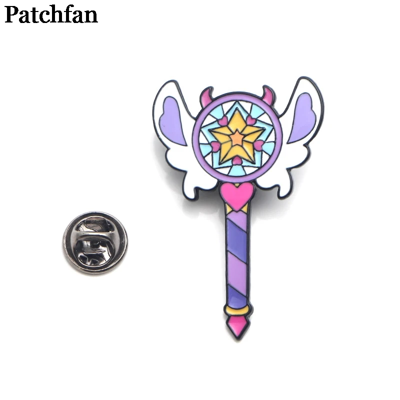 Patchfan Звезда Бабочка волшебная палочка цинка для галстука рюкзак одежда броши