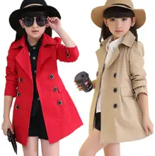 2018 Весна Осень Тренч для девочек модная детская ветровка куртка для девочек Подростковая верхняя одежда детская длинная одежда 2018 Весна Осень Тренч для девочек модная детская ветровка куртка для девочек Подростковая верхняя одежда детская длинная одежда