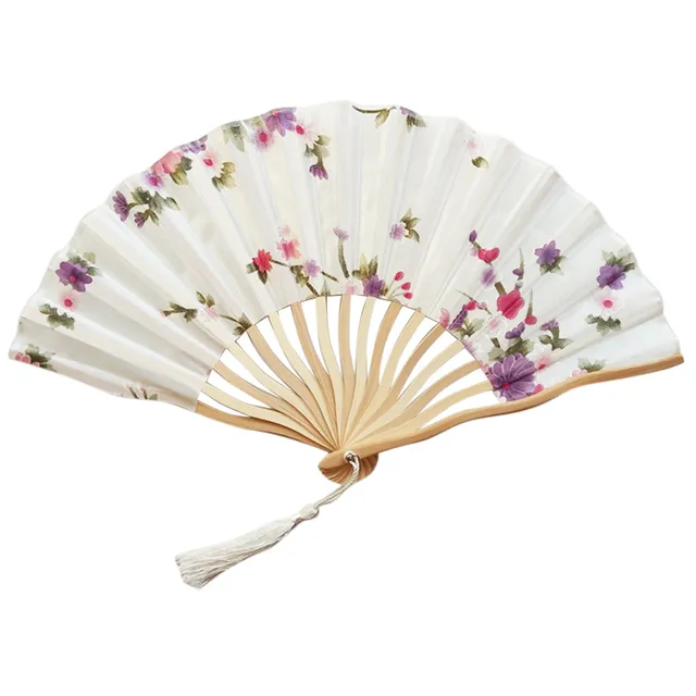 New Chinese Style Dance Party Wedding Lace Folding Hand Held Flower Fan pA TM