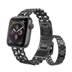 Соединяющий ремешок браслета для apple watch 4 3 группа 44 мм 40 42 38 correa нержавеющая сталь Ремешок iwatch серии 4/3/2/1