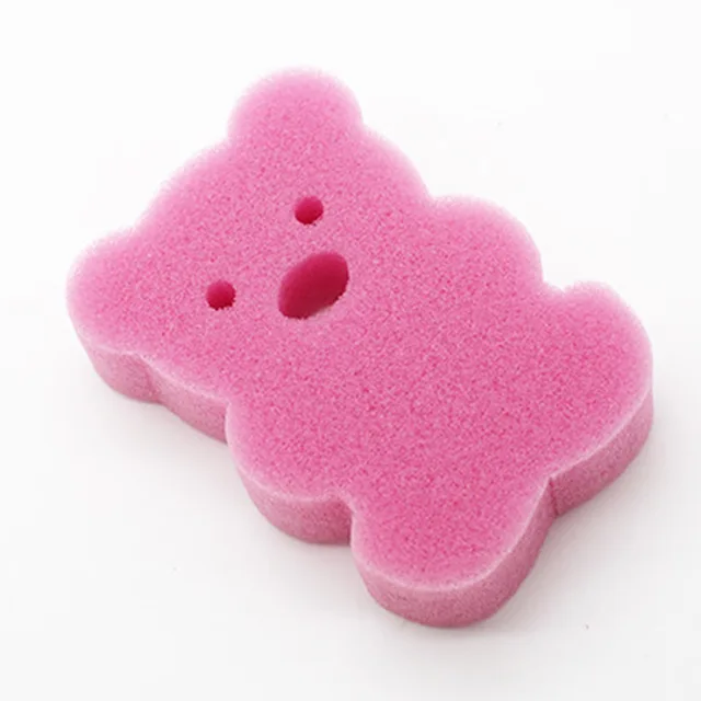 10Pcs/Lot Cute Bear Shape Bath Shower Sponge Spa Body Scrubber