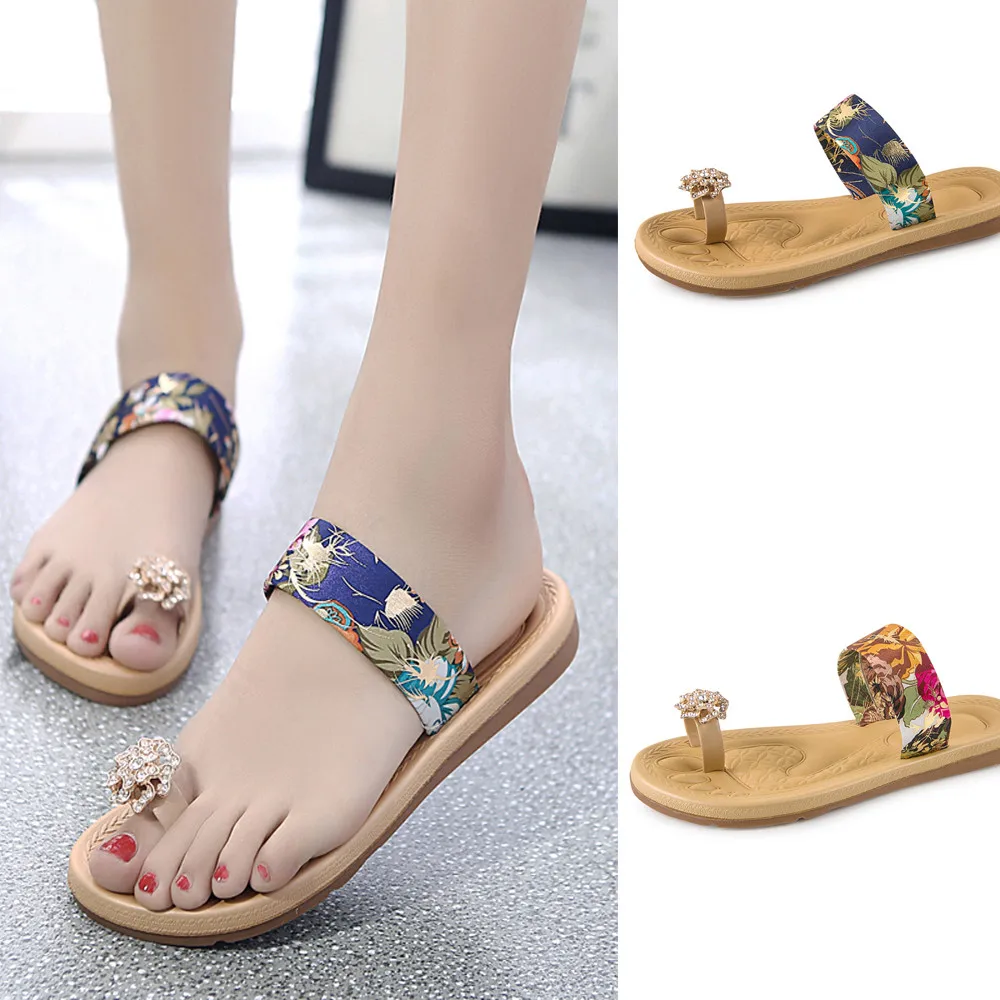 HB@Women Fashion Summer Flat Flops Sandals Loafers Bohemia Shoes Sandalias Mujer 2019 Zapatos Mujer p#20