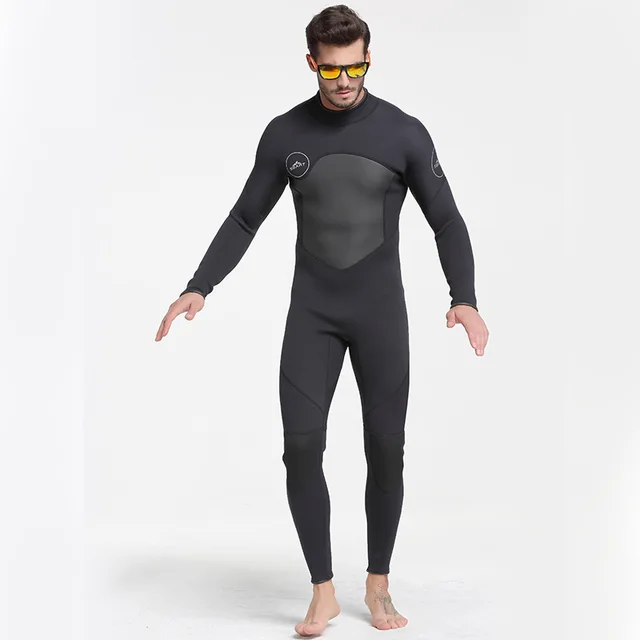 Men Plus Size Diving Wetsuit Keep Warm 3mm Neoprene One Piece Full Suit