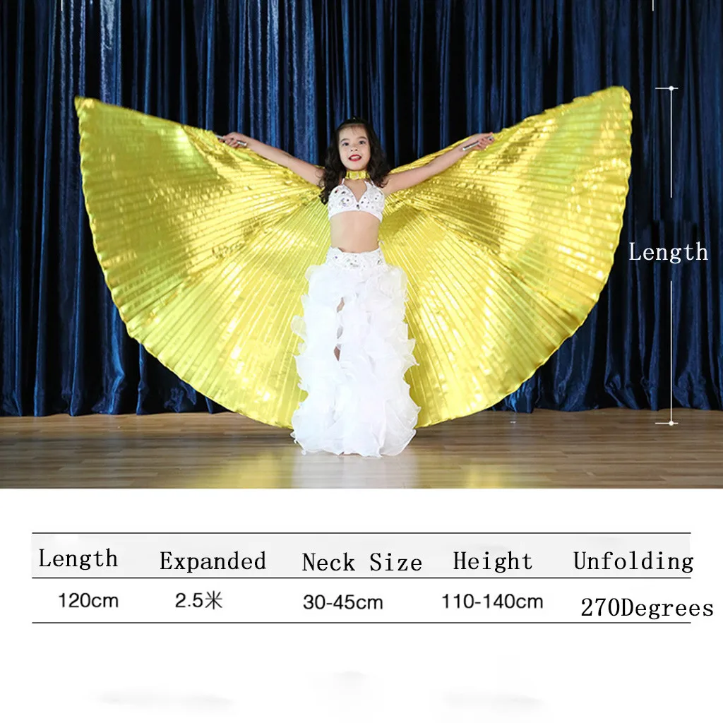 Танец живота Isis крылья с палочками для детей Танец живота Костюм Крылья Ангела представление одежда танцевальный костюм