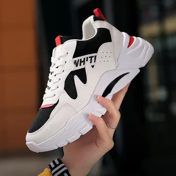 

Newest men's 2019 summer brand shoes casual fashion student school shoes with low to help men's white mixed colors shoes