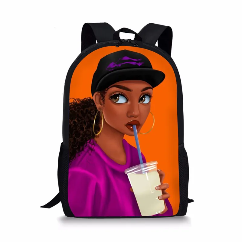 FORUDESIGNS/Школьные сумки; рюкзак для девочек в африканском стиле; черный школьный рюкзак для девочек-подростков; красивые рюкзаки для девочек; детские школьные сумки; Mochila - Цвет: Z5002C