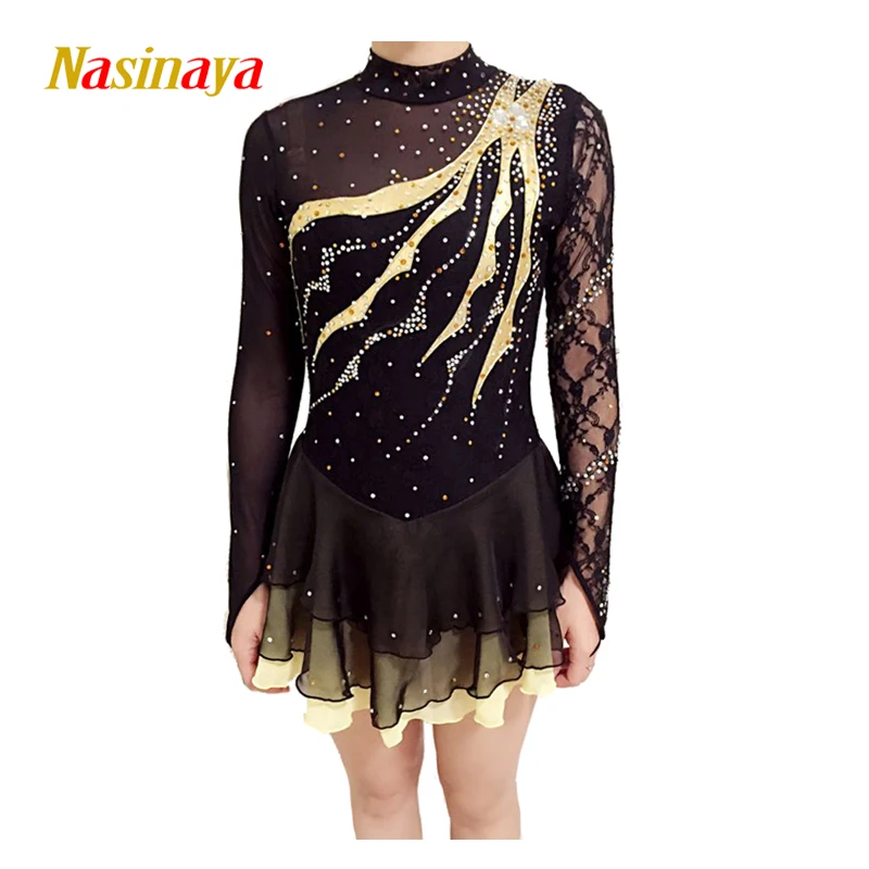 

Nasinaya Figure Skating Dress Customized Competition Ice Skating Skirt for Girl Women Kids Patinaje Gymnastics Performance 24