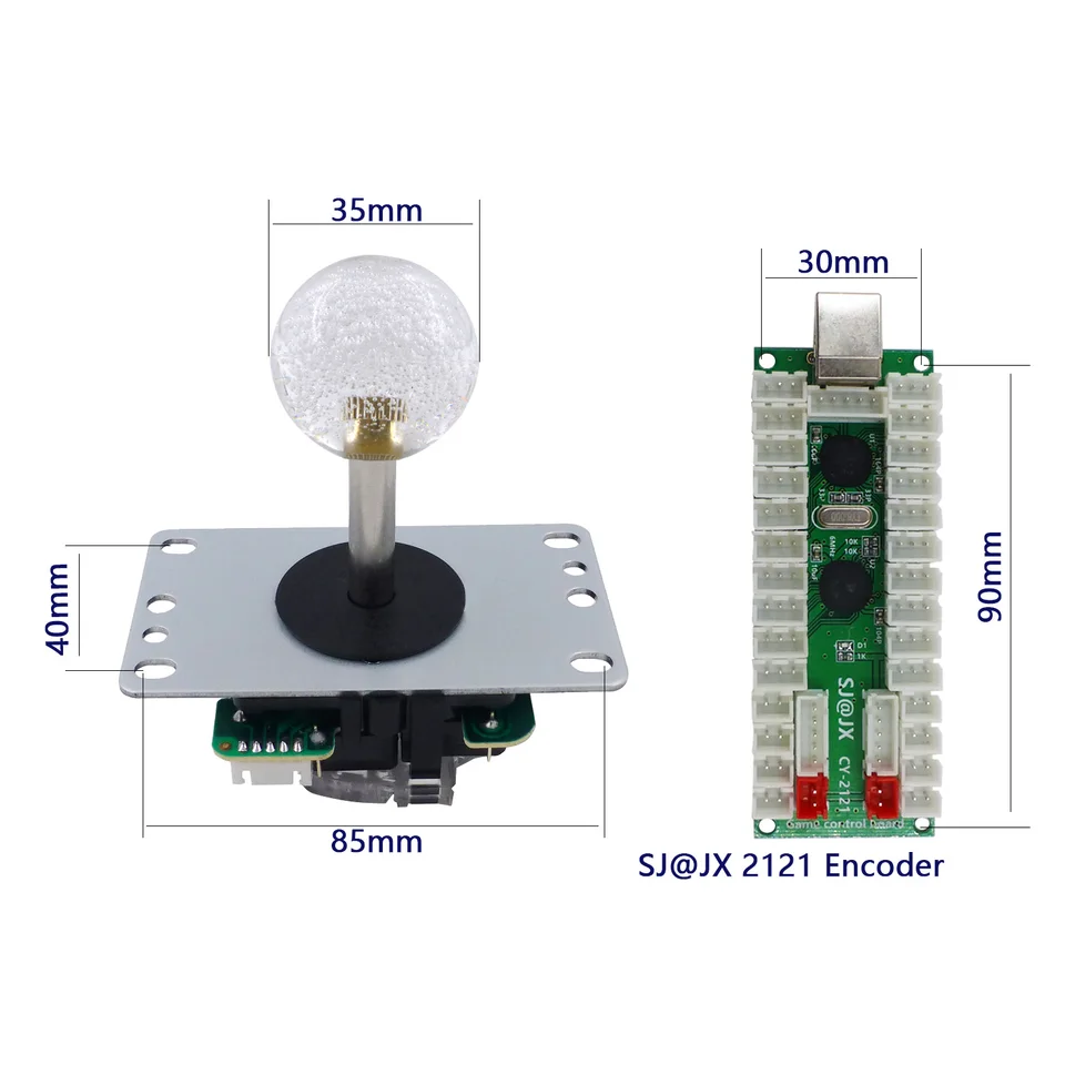 SJJX 2 Player LED Arcade Game DIY Kit Mechanical Keyboard